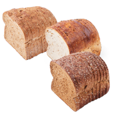 Bakkersbrood half wit meerzaden, volkoren meerzaden of volkoren dubbel donker meerzaden